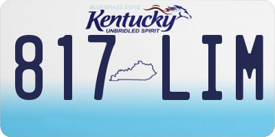 KY license plate 817LIM