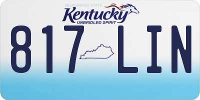 KY license plate 817LIN