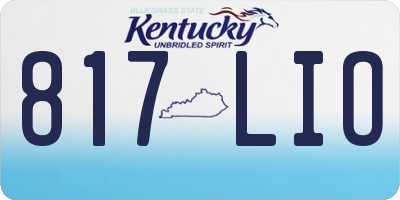 KY license plate 817LIO