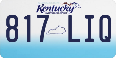 KY license plate 817LIQ