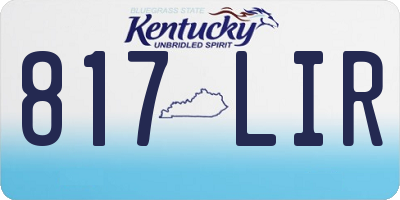 KY license plate 817LIR