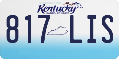 KY license plate 817LIS
