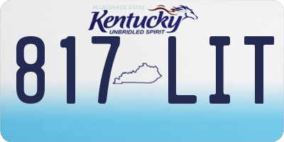 KY license plate 817LIT
