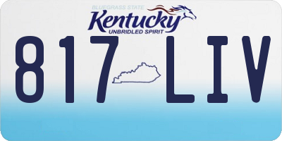KY license plate 817LIV