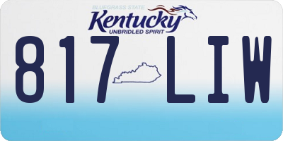 KY license plate 817LIW