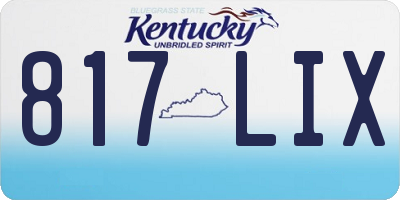 KY license plate 817LIX