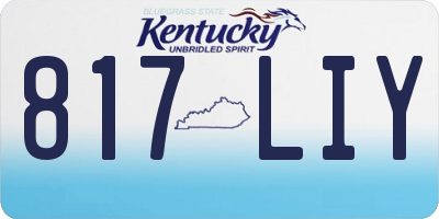 KY license plate 817LIY