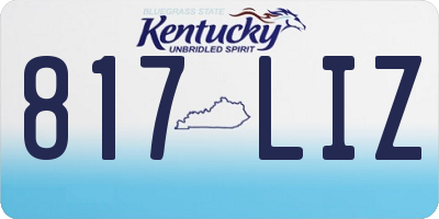 KY license plate 817LIZ