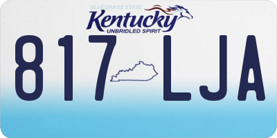 KY license plate 817LJA