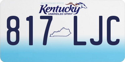 KY license plate 817LJC