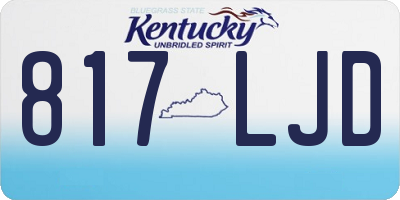 KY license plate 817LJD