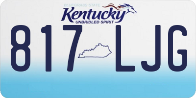 KY license plate 817LJG