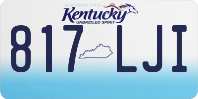 KY license plate 817LJI