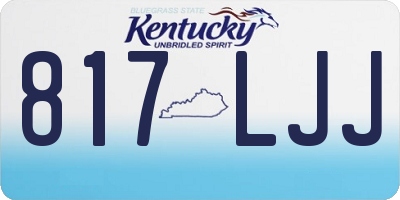 KY license plate 817LJJ