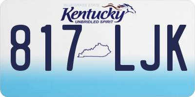 KY license plate 817LJK