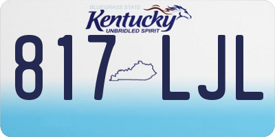 KY license plate 817LJL