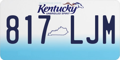 KY license plate 817LJM