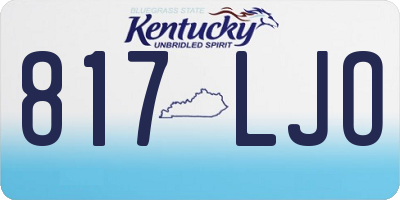 KY license plate 817LJO