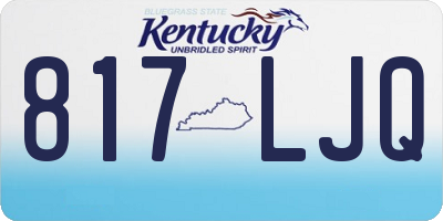 KY license plate 817LJQ