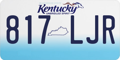 KY license plate 817LJR