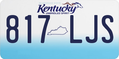 KY license plate 817LJS