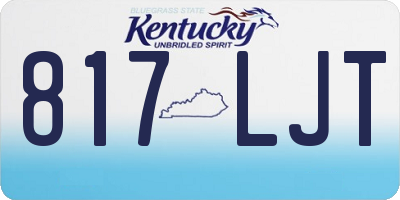 KY license plate 817LJT