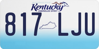 KY license plate 817LJU