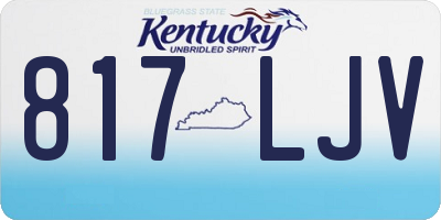 KY license plate 817LJV