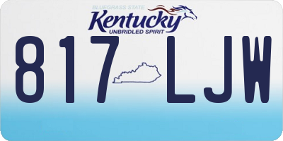 KY license plate 817LJW