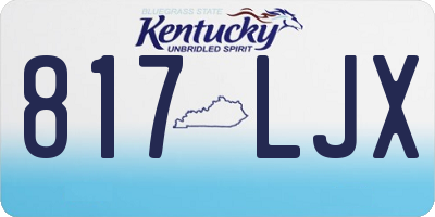 KY license plate 817LJX
