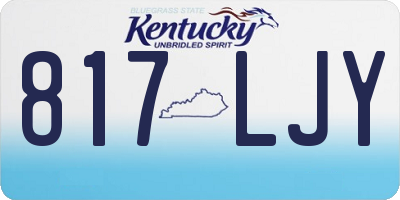 KY license plate 817LJY