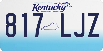 KY license plate 817LJZ