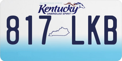 KY license plate 817LKB