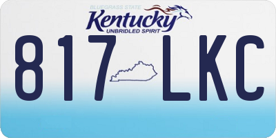 KY license plate 817LKC