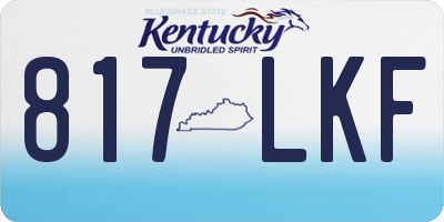 KY license plate 817LKF