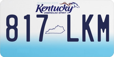 KY license plate 817LKM
