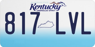 KY license plate 817LVL