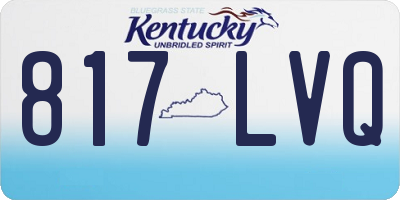KY license plate 817LVQ