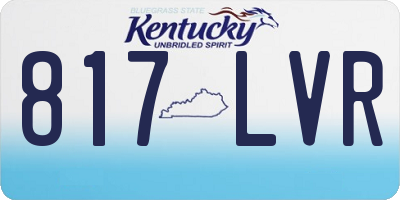 KY license plate 817LVR
