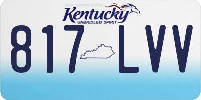 KY license plate 817LVV