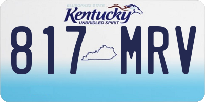 KY license plate 817MRV