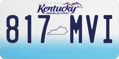KY license plate 817MVI