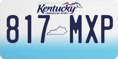 KY license plate 817MXP