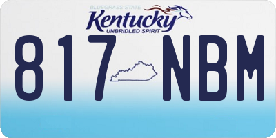 KY license plate 817NBM