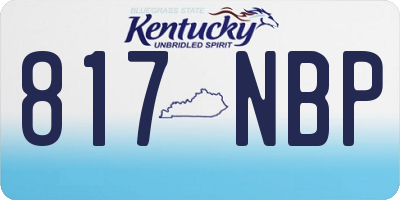 KY license plate 817NBP