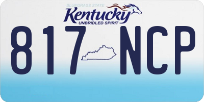 KY license plate 817NCP