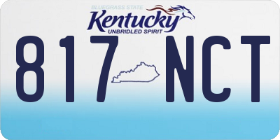 KY license plate 817NCT