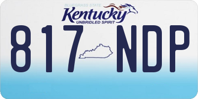 KY license plate 817NDP