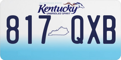 KY license plate 817QXB