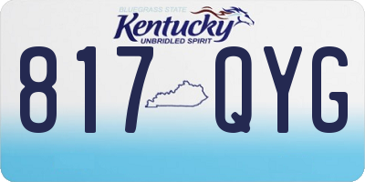 KY license plate 817QYG